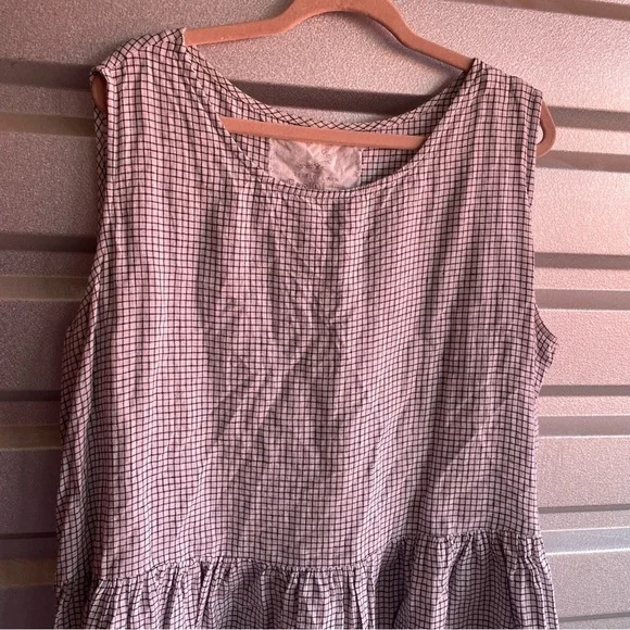 notPerfectlinen oversized window check dress - Picture 2 of 4